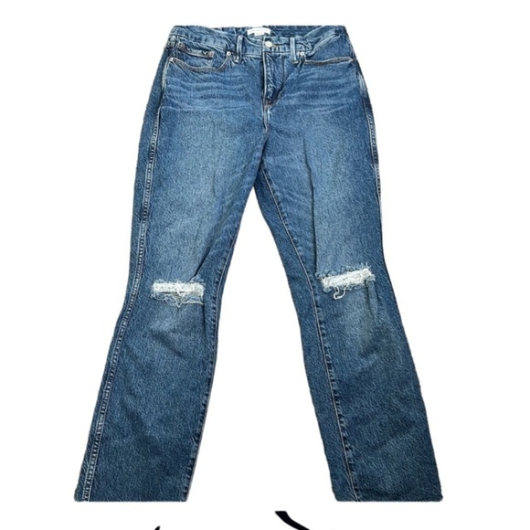 Good Americans blue distressed jeans size 8/29 - Picture 1 of 11